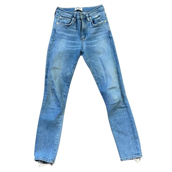Agolde Light Wash Distressed Skinny Jeans Women’s 24 Casual Classic Beach Preppy - Picture 3 of 10
